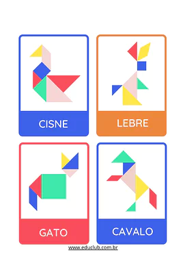 Figuras de animais com Tangram | Educlub